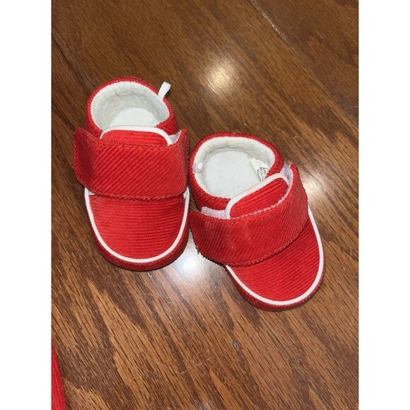 Mud Pie Red Corduroy Christmas Valentines Bubble 6-9 Months With Shoes - Picture 3 of 4
